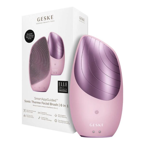 Sonic Thermo Facial Brush 6 in 1 Geske with APP (pink) - Image 2