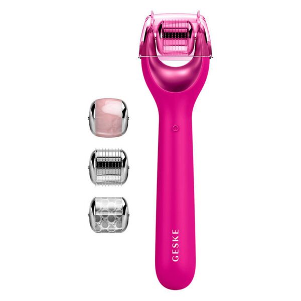 Micro Needle Face Roller 9in1 Geske with APP (magenta) - Image 7