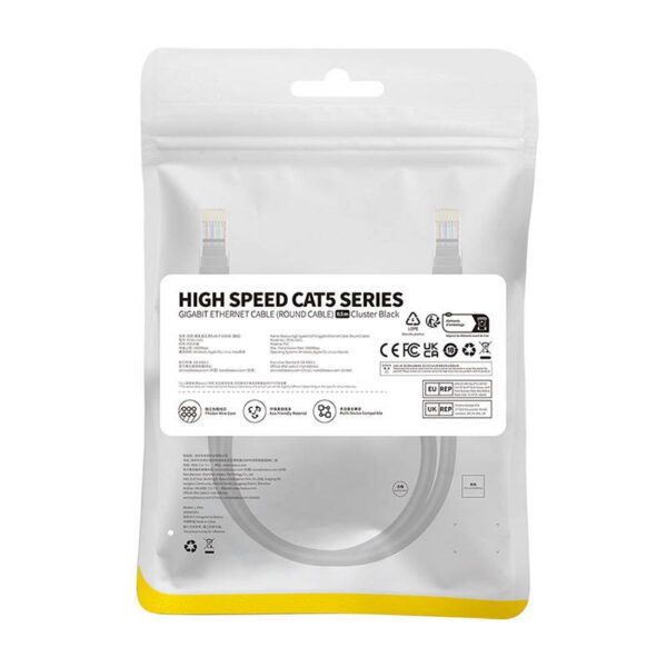Baseus Ethernet CAT5, 0,5m network cable (black) - Image 9