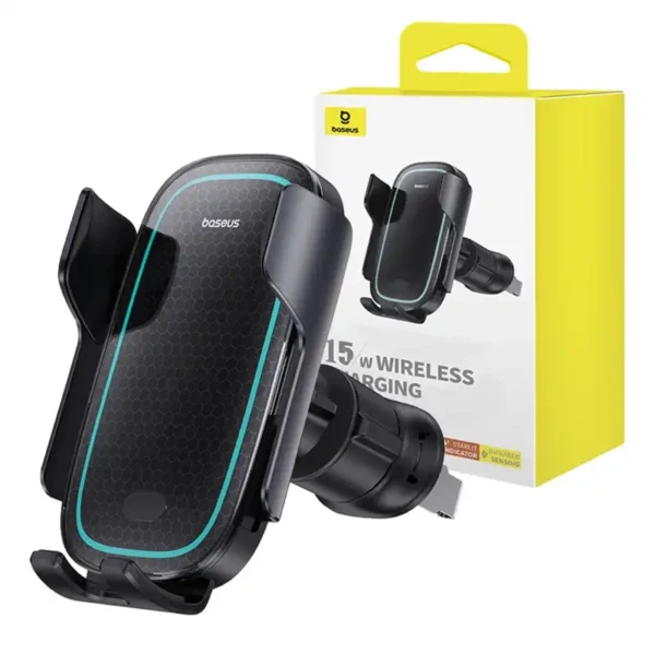 Wireless Charging Car Mount Baseus MilkyWay Pro 15W (black) - Image 9