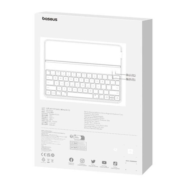 Magnetic Keyboard Case Baseus Brilliance for Pad Air4/5 10.9" /Pad Pro11" - Image 9
