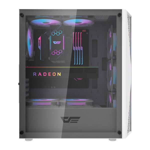 Darkflash DK352 Plus computer case (black and white) + 4 ARGB fans - Image 4
