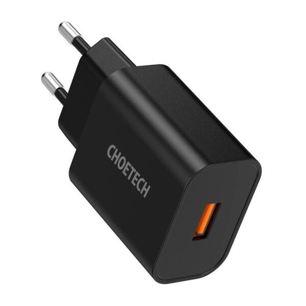 Wall Charger Choetech 18W USB-A (black) - Image 3