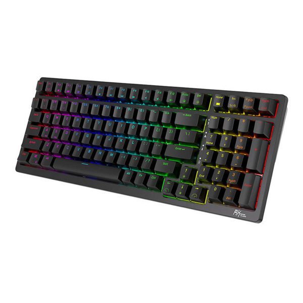 Wireless mechanical keyboard Royal Kludge RK98 RGB, Red switch (black) - Image 2