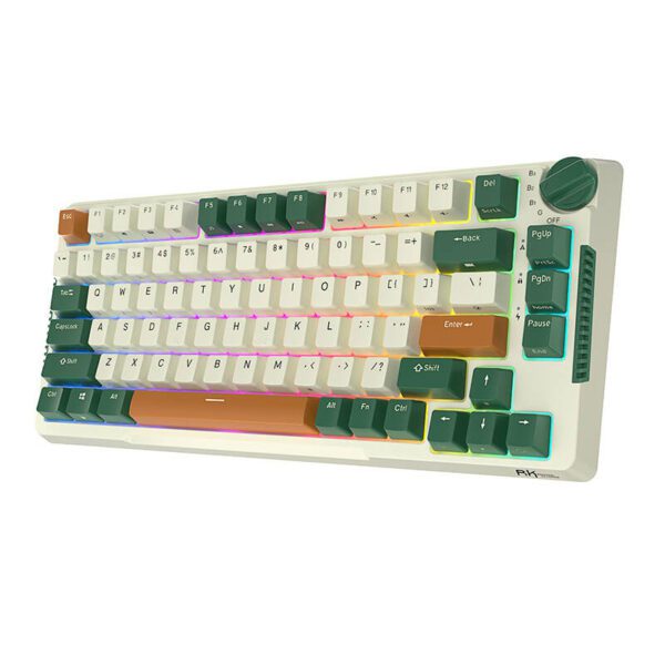 Wireless mechanical keyboard Royal Kludge RKH81 RGB, Sky cyan switch (green) - Image 8