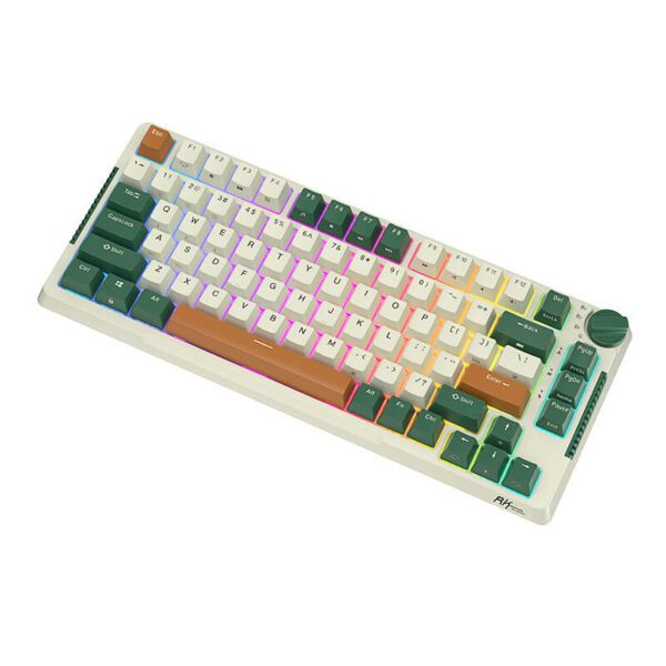 Wireless mechanical keyboard Royal Kludge RKH81 RGB, Sky cyan switch (green) - Image 9