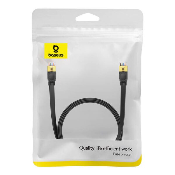 Baseus Cat 7 UTP Ethernet RJ45 Cable Flat 2 m black - Image 8