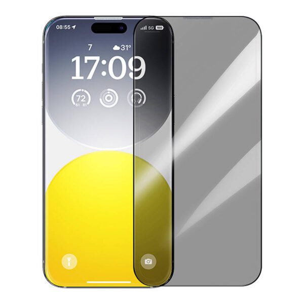 Privacy Protection Tempered Glass Baseus Sapphire iPhone 15 - Image 2