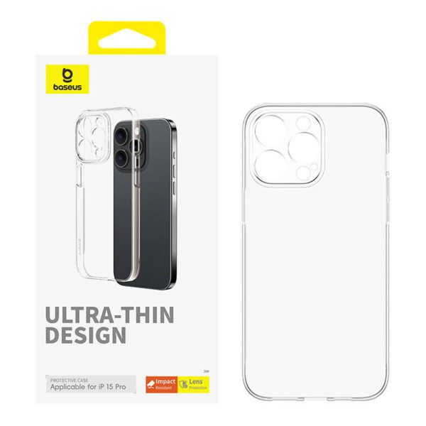 Phone Case for iPhone 15 Pro Baseus OS-Lucent Series (Clear) - Image 3
