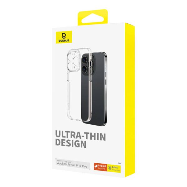 Phone Case for iPhone 15 Plus Baseus OS-Lucent Series (Clear) - Image 4