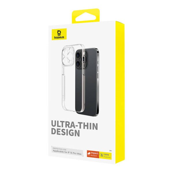 Phone Case for iPhone 15 ProMax Baseus OS-Lucent Series (Clear) - Image 4