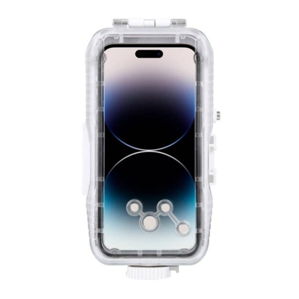 Puluz plastic waterproof case for iPhone 15 Plus/15 Pro Max/14 Plus/14 Pro Max/13 Pro Max/12 Pro Max/11 Pro Max (white) - Image 2