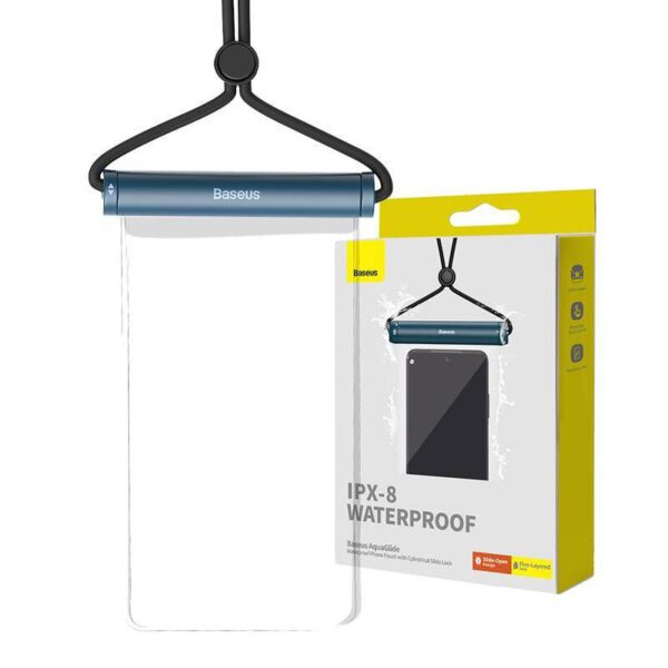 Waterproof phone case Baseus AquaGlide with Cylindrical Slide Lock (blue) - Image 14