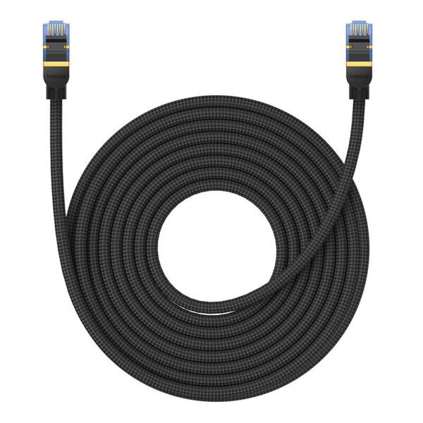 Braided network cable cat.7 Baseus Ethernet RJ45, 10Gbps, 10m (black) - Image 3