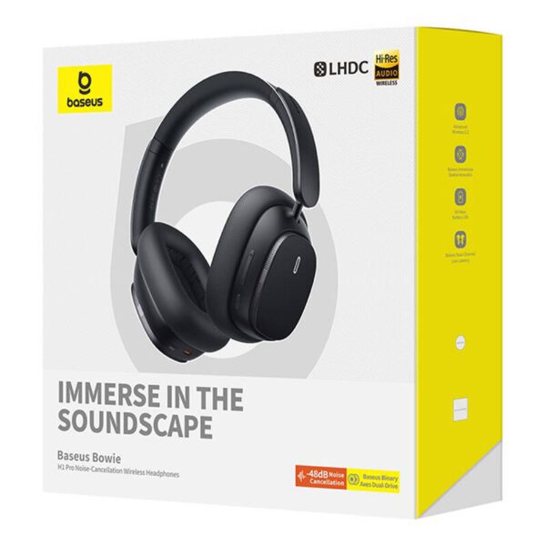 Baseus Bowie H1 Wireless Headphones Bluetooth 5.2 (black) - Image 8