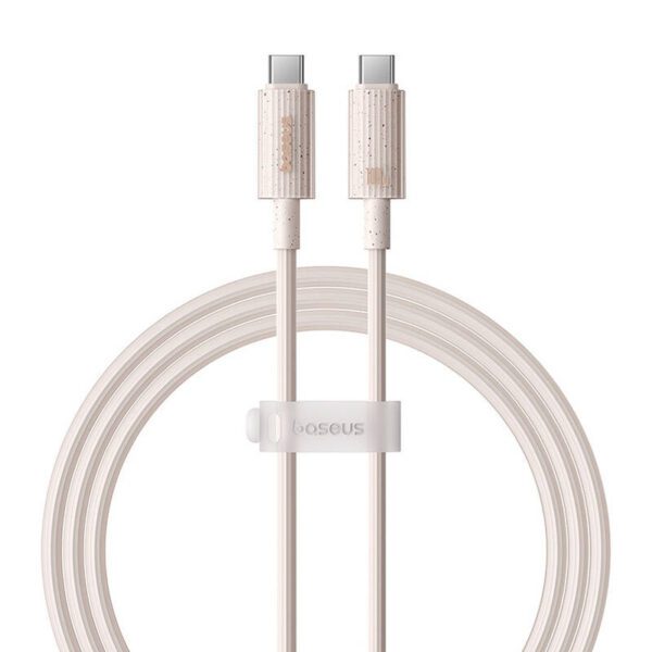 Fast Charging cable Baseus USB-C to USB-C Habitat Series 1m 100W (pink) - Image 2
