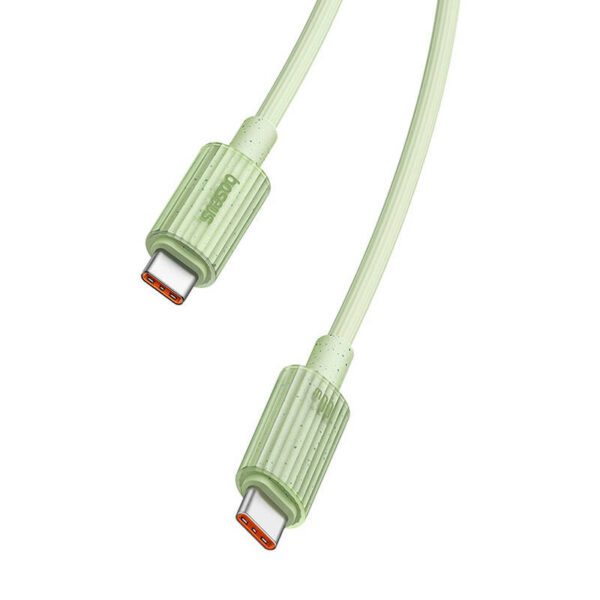 Fast Charging cable Baseus USB-C to USB-C Habitat Series 2m 100W (green) - Image 7