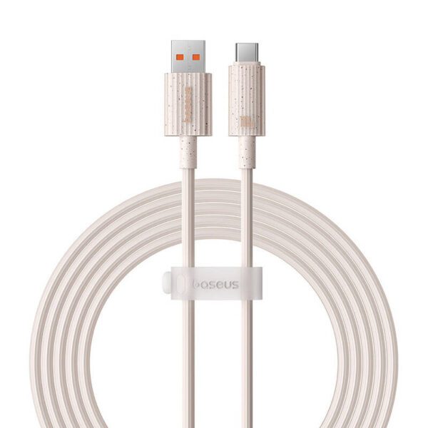 Fast Charging cable Baseus USB to USB-C Habitat Series 2m 100W (pink) - Image 2