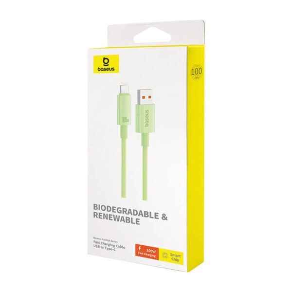 Fast Charging cable Baseus USB to USB-C Habitat Series 1m 100W (green) - Image 8