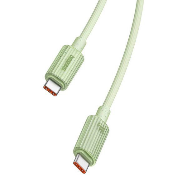 Fast Charging cable Baseus USB-C to USB-C Habitat Series 1m 100W (green) - Image 7