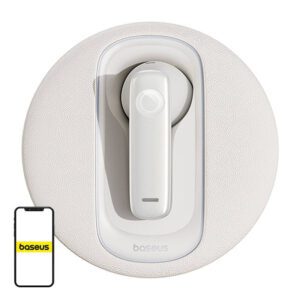 Smart wireless earpiece for car Baseus CM10 (white)