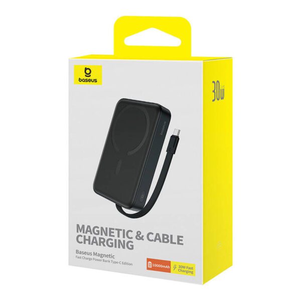 Powerbank Baseus Magnetic Mini 10000mAh, USB-C 30W MagSafe (black) - Image 8