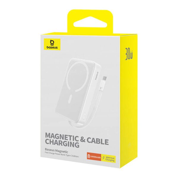Powerbank Baseus Magnetic Mini 10000mAh, USB-C 30W MagSafe (white) - Image 8