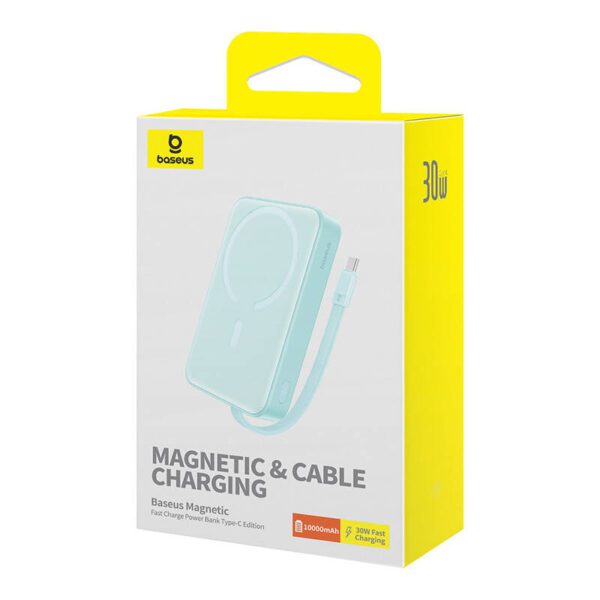 Powerbank Baseus Magnetic Mini 10000mAh, USB-C 30W MagSafe (blue) - Image 7