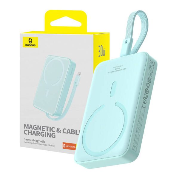 Powerbank Baseus Magnetic Mini 10000mAh, USB-C 30W MagSafe (blue) - Image 9