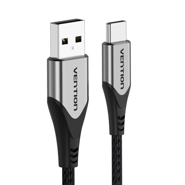 USB 2.0 A to USB-C 3A cable 0.5m Vention CODHD gray - Image 2