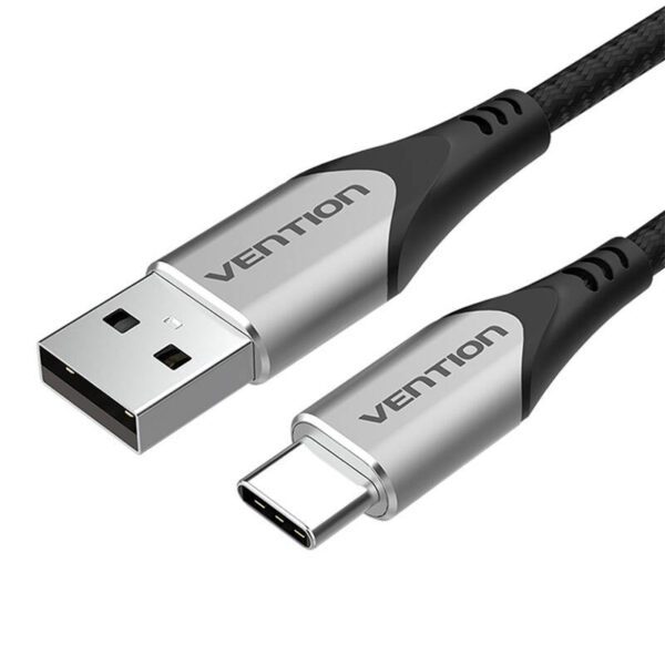 USB 2.0 A to USB-C 3A cable 0.5m Vention CODHD gray - Image 3