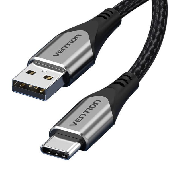 USB 2.0 A to USB-C 3A cable 0.5m Vention CODHD gray - Image 4