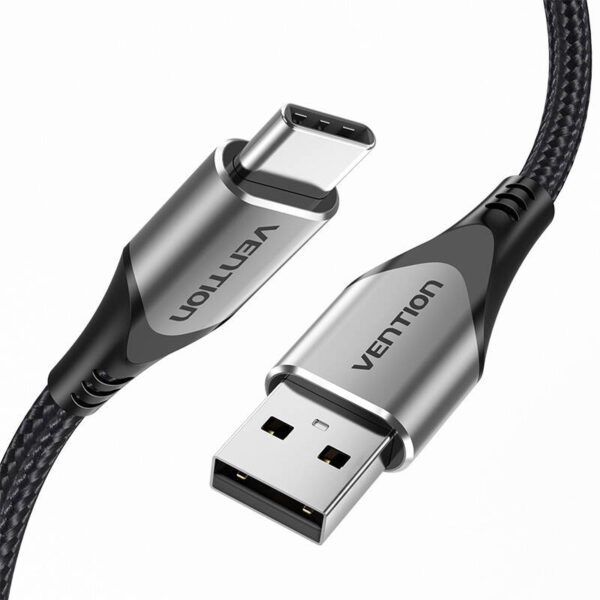 USB 2.0 A to USB-C 3A cable 0.5m Vention CODHD gray - Image 5