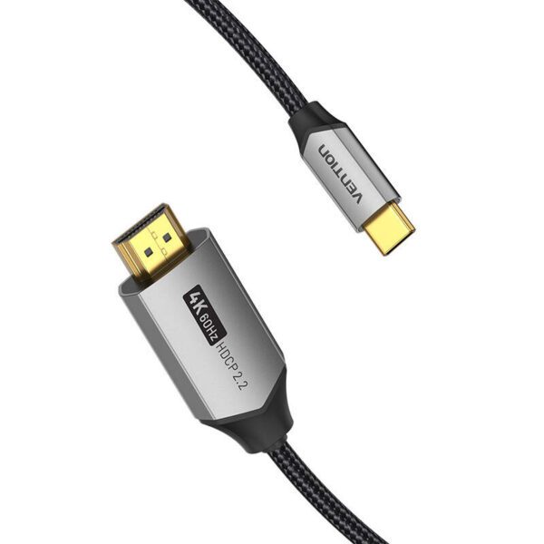USB-C do HDMI 2.0 Cable Vention CRBBG 1,5m, 4K 60Hz (black) - Image 4