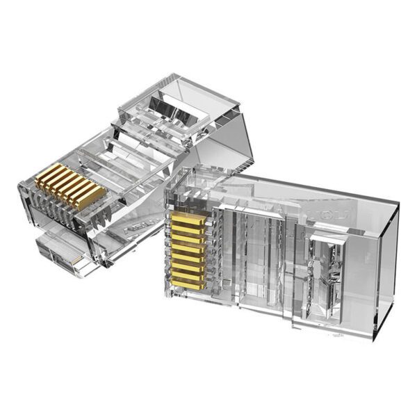 Modular Plug RJ45 Cat.5E UTP Connector Vention IDBR0-50 Transparent, 50pcs - Image 3
