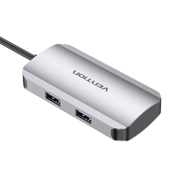 USB-C to USB-C Docking Station, 3x USB3.0, PD 0.15m Vention TNDHB, gray - Image 2