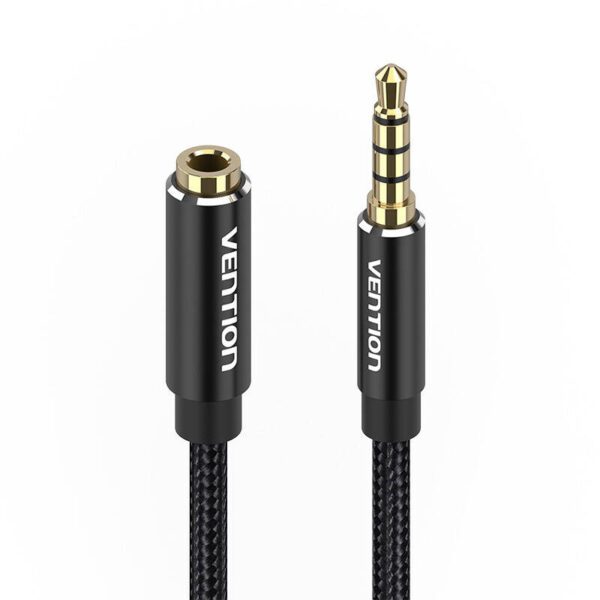 Cable Audio TRRS 3.5mm Male to 3.5mm Female Vention BHCBJ 5m Black - Image 2