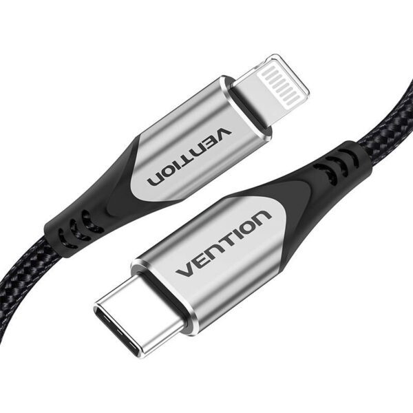 USB-C 2.0 to Lightning Cable Vention TACHH 2m MFi Gray - Image 4