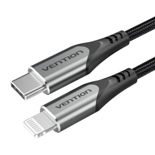 USB-C 2.0 to Lightning Cable Vention TACHH 2m MFi Gray - Image 5