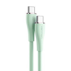 Cable USB-C 2.0 to USB-C Vention TAWGG 1,5m PD 100W Light Green Silicone