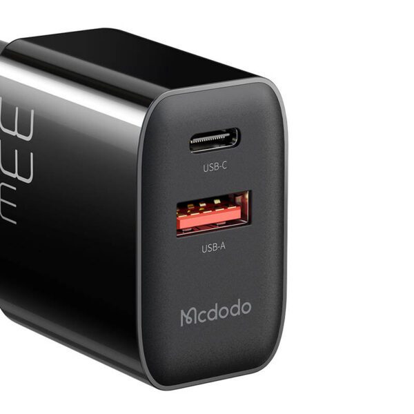 Charger GaN 33W Mcdodo CH-0921 USB-C, USB-A (black) - Image 3