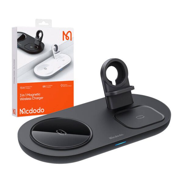 Wireless Charger Mcdodo CH-7061 3 in 1 15W (mobile/TWS/Apple watch) (black) - Image 7