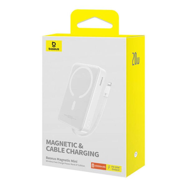 Powerbank Baseus Magnetic Mini 10000mAh, Lightning 20W MagSafe (white) - Image 8