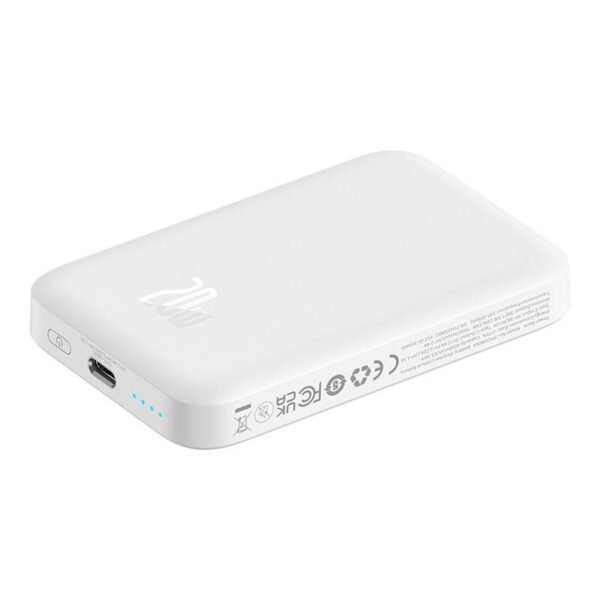 Powerbank Baseus Magnetic Mini 6000mAh 20W MagSafe (white) - Image 8