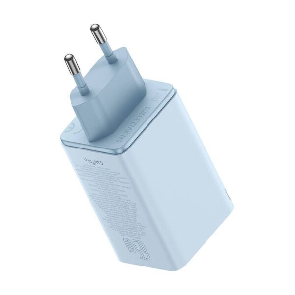 Baseus GAN6 Pro Fast Charger, 2xUSB-C + 2xUSB, 65W (blue) - Image 3