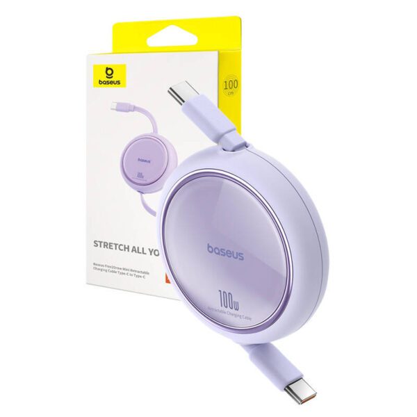 Cable USB-C to USB-C Baseus Free2Draw, PD, 100W, 1m (purple) - Image 9