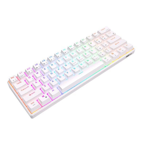 Mechanical keyboard Royal Kludge RK61 RGB, brown switch (white) - Image 4