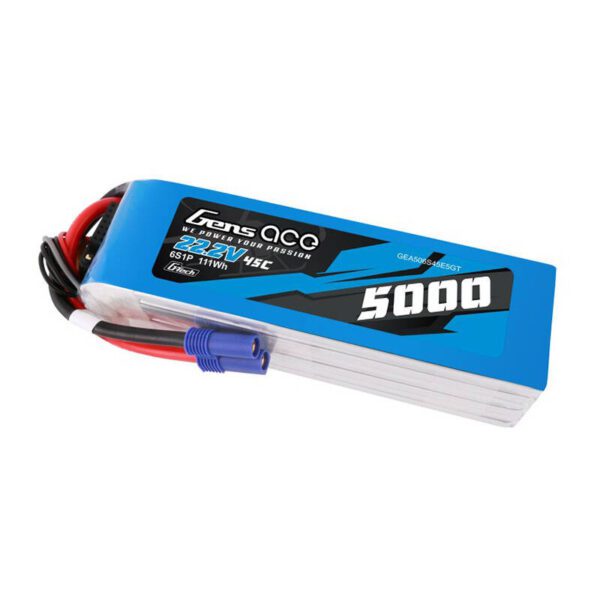 LiPo Gens ace G-Tech 5000mAh 22.2V 45C 6S1P  battery with EC5 plug - Image 2