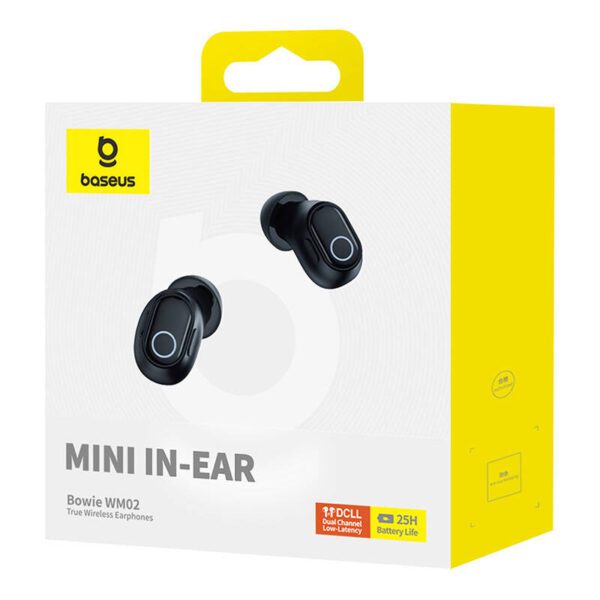 Wireless headphones Baseus Bowie WM02 TWS, Bluetooth 5.0 (black) OS - Image 8