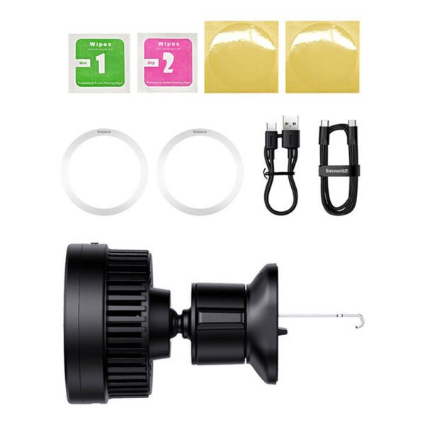 Magnetic Car Phone Holder Baseus MagPro 15W (black) - Image 7